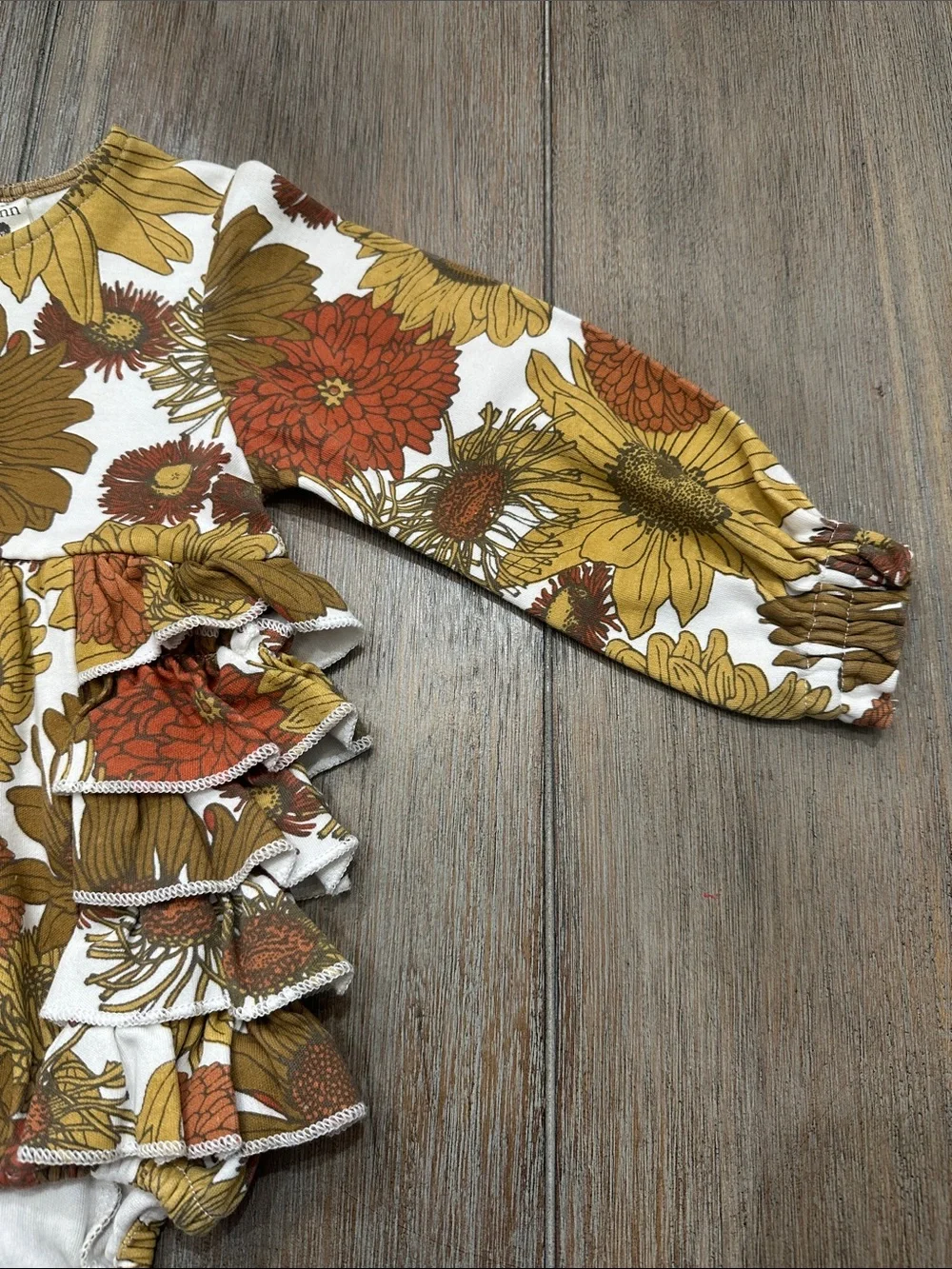 Kate Quinn Girls Sunflower Bubble Romper | Size 2T